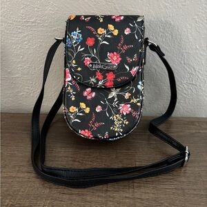 Multi Sac Small Black Multicolor Floral Crossbody Bag